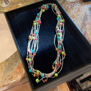 Colorful long necklace